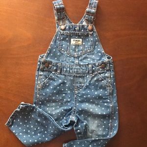 OSHKOSH Infant Girls BRIGHT PINK CORDUROY OVERALLS NWT bib pants